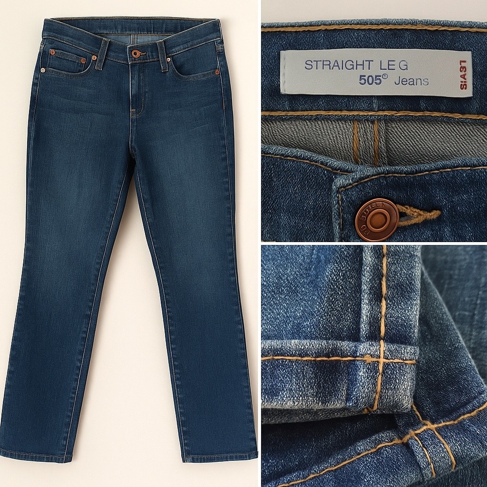 Levi's 505 Straight Leg Jeans Women's 8M Classic Mid Rise Casual Vintage Style
